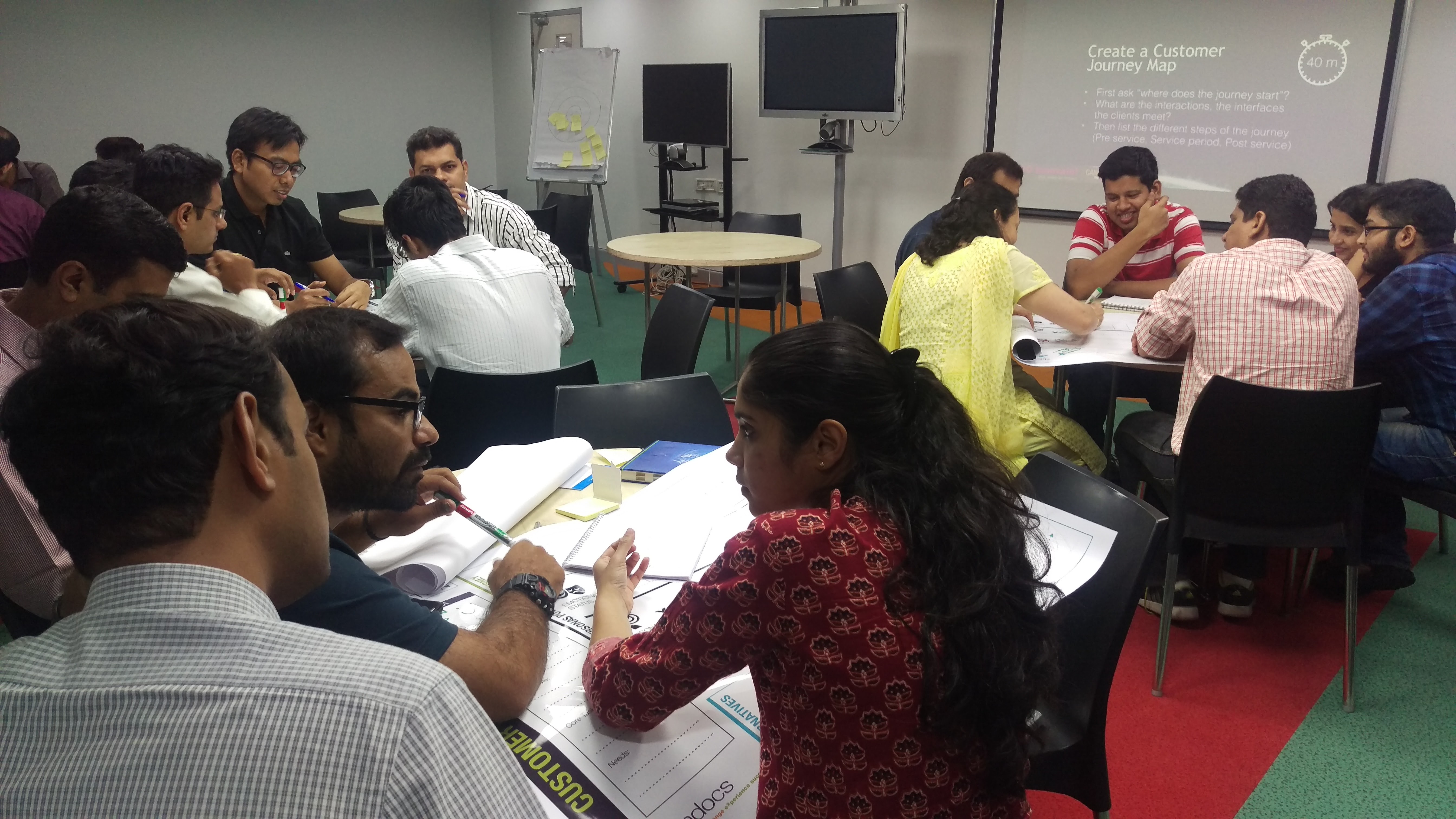 Sesiones de trabajo para rediseño de servicios internos ejecutadas por DTG Spain y Whiteboard en Pune,India