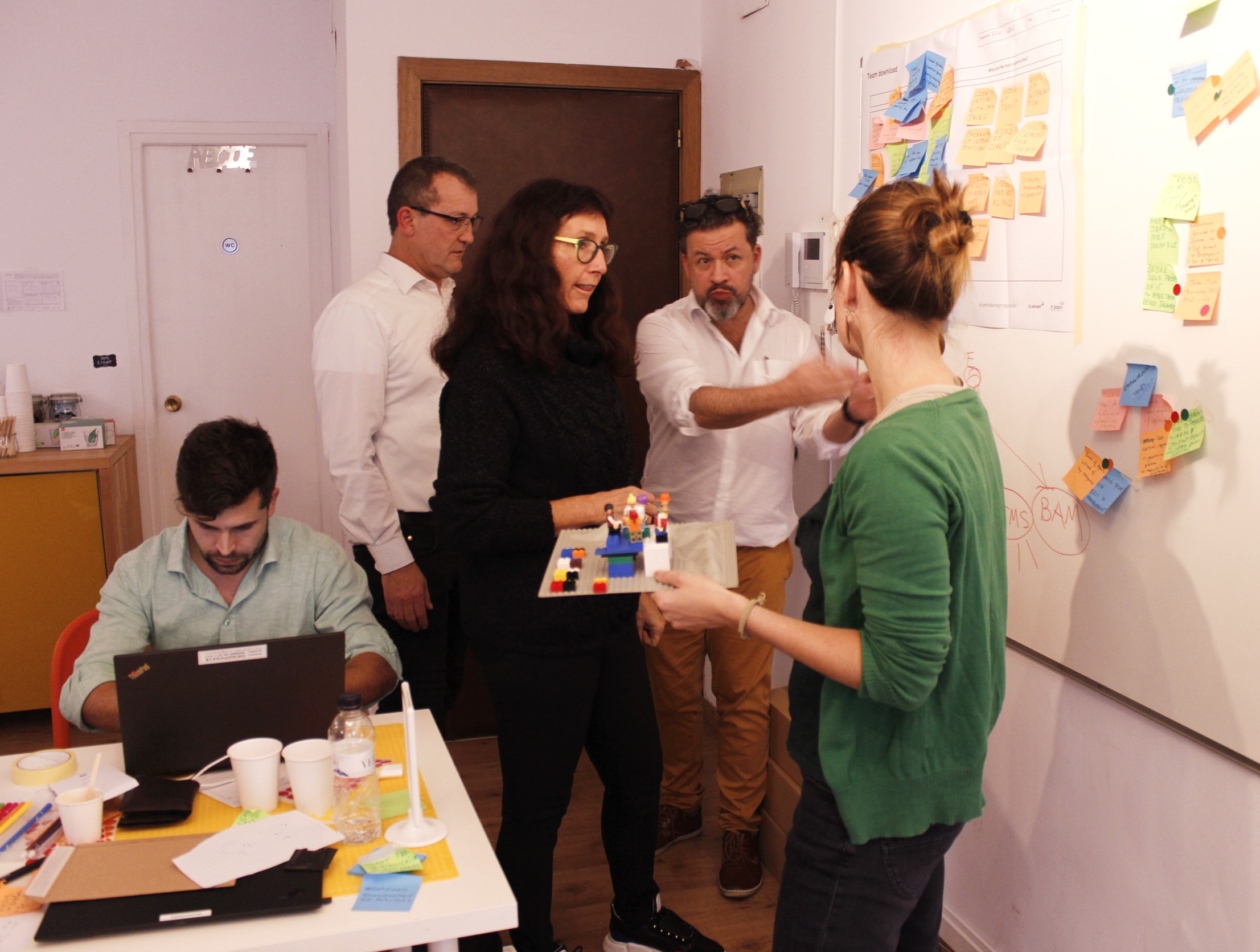 Sesiones de trabajo con el equipo Europeo de Clariant  en la Innovation Kitchen de DTG Spain, para el rediseño de servicios internos en el departamento de IT.
